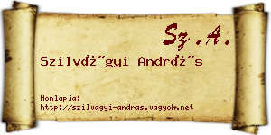 Szilvágyi András névjegykártya
