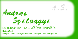 andras szilvagyi business card